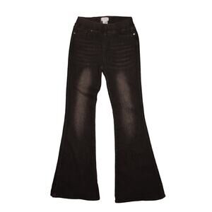 MUDPIE NEW $57 Sicily Flare‎ Leg Pull-On Jeans Stretch Denim Black Small